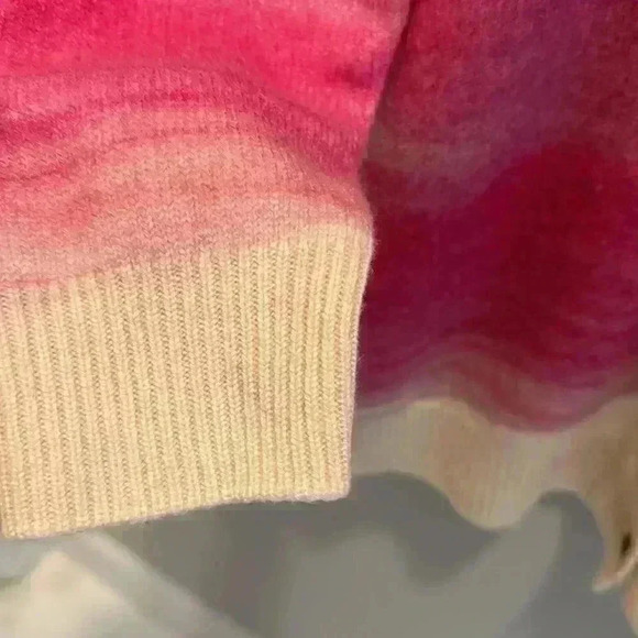 New Kerri Rosenthal Oversized Cardigan, Pink:Cream Size M - Picture 10 of 11